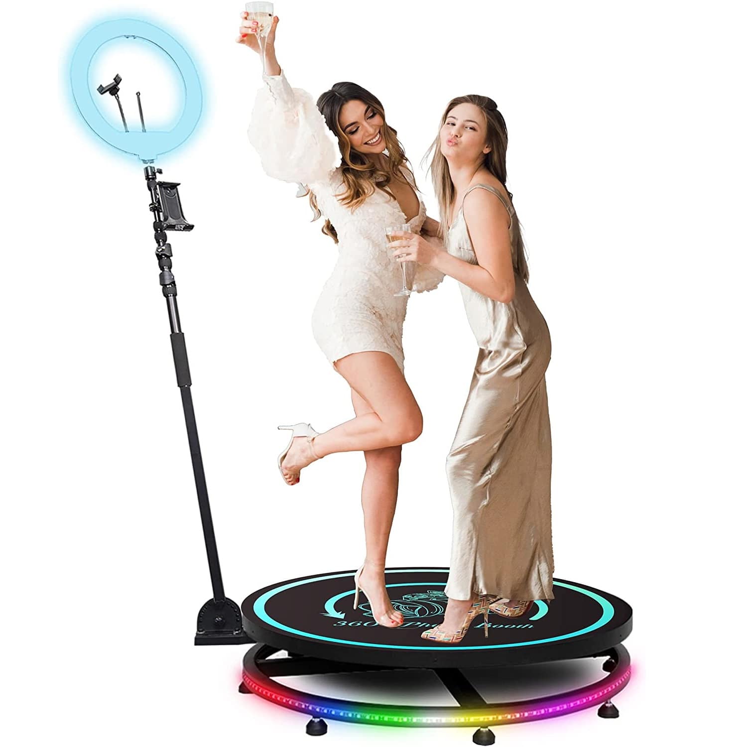 360 Photo Booth PRO – 68cm AUTOMATIC Metal Round Shape (360 camera booth, 360 video booth)