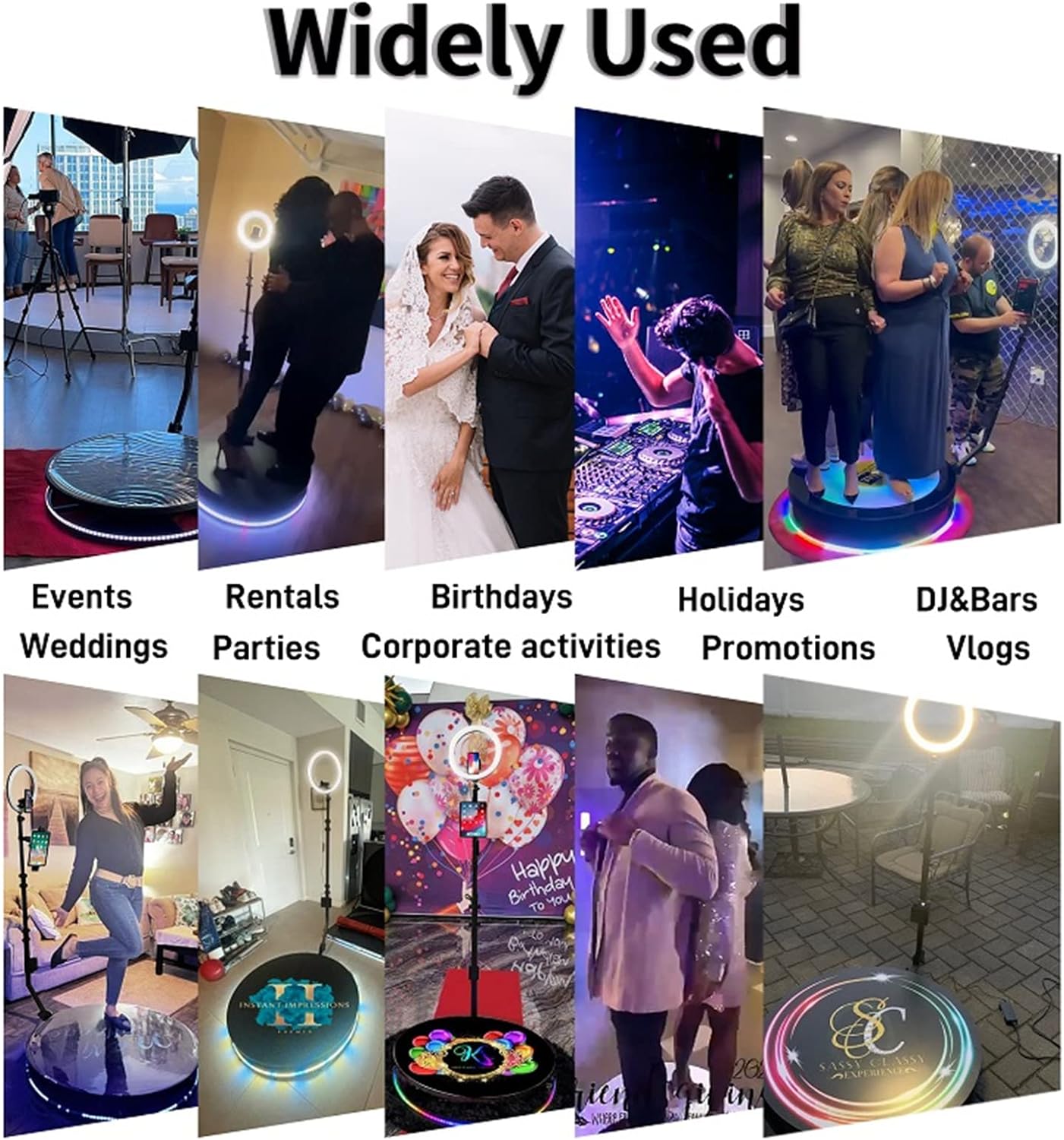 360 Photo Booth PRO – 100cm AUTOMATIC Metal Round Shape (360 camera booth, 360 video booth)