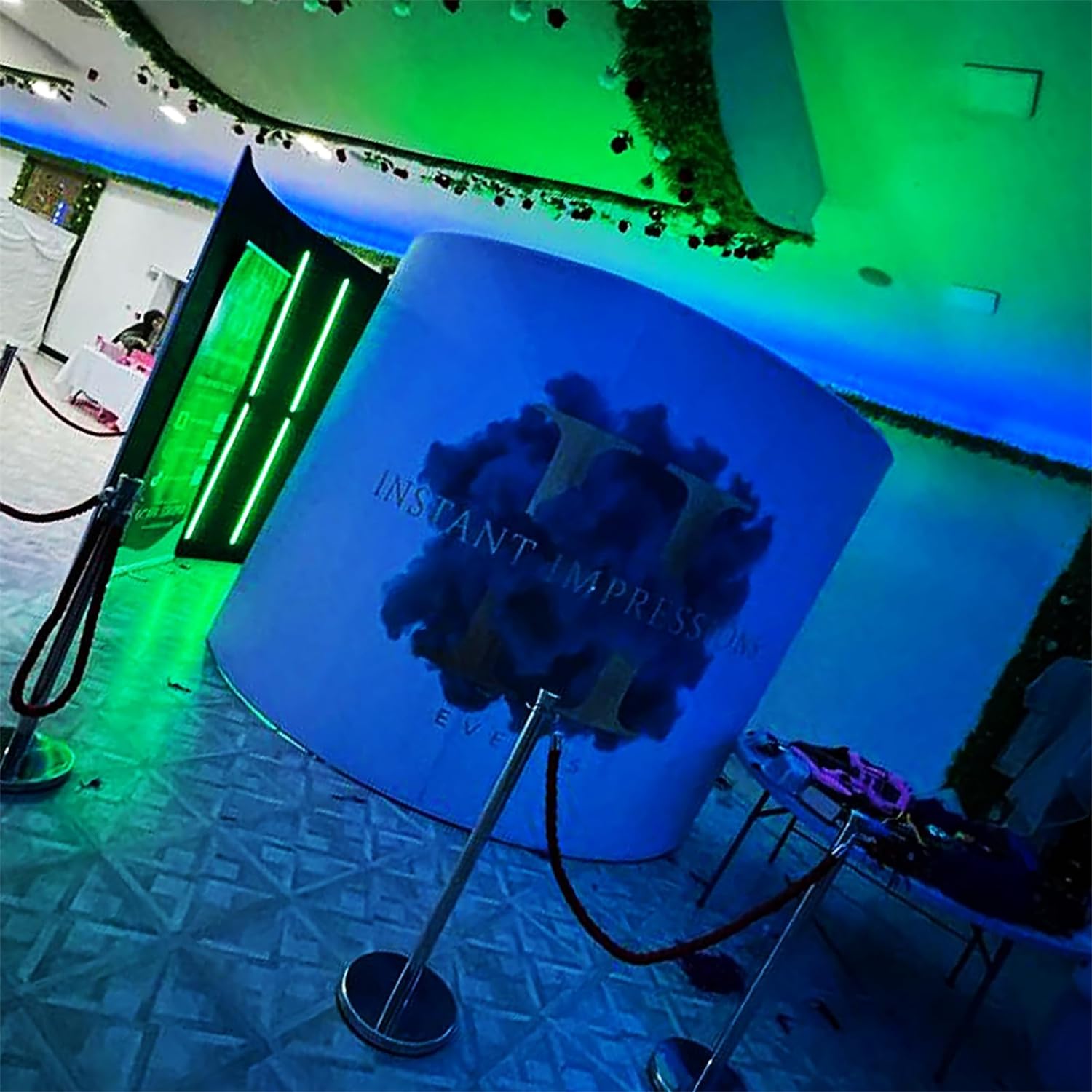 360-Grad-Fotokabinen-Hintergrund für Events, 360-Grad-Videokamera-Kabine – Kostenloses Individuelles Logo, Für Veranstaltungen