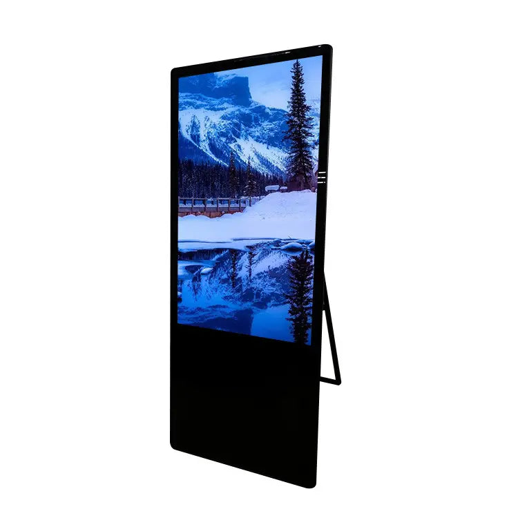 Digital customer stopper DKS-LED43, 43 in display, Windows 10, white, 610 mm x 450 mm x 1,810 mm
