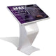 Digital customer stopper DKS-LED43, 43 in display, Windows 10, white, 610 mm x 450 mm x 1,810 mm